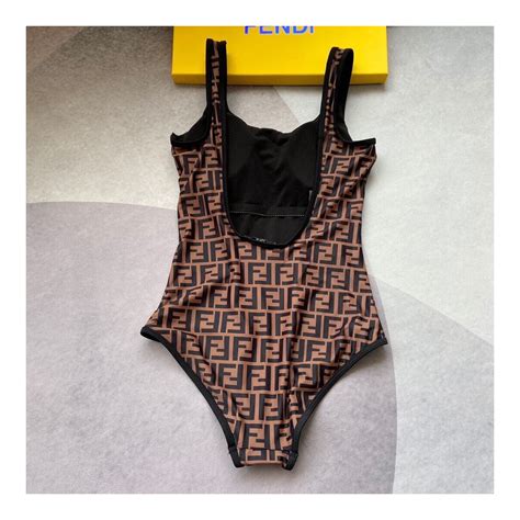 fendi bikini white trim|fendi fendirama one piece swimsuit.